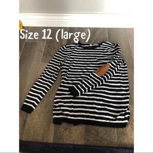 Striped maternity sweater